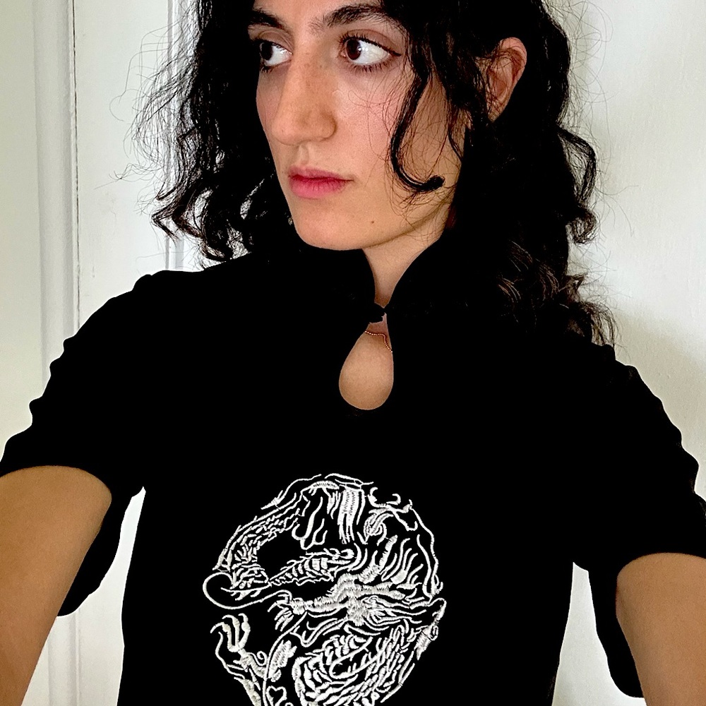 Sexy black dragon mini dress! Never worn out.